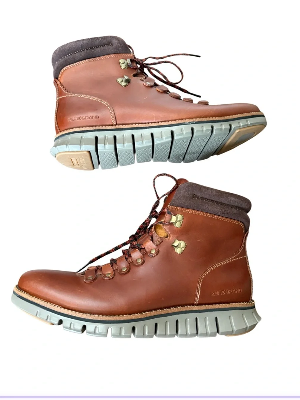 Cole Haan Zerogrand Men's Waterproof Brown Leather Hiker Boots - Size 9M
